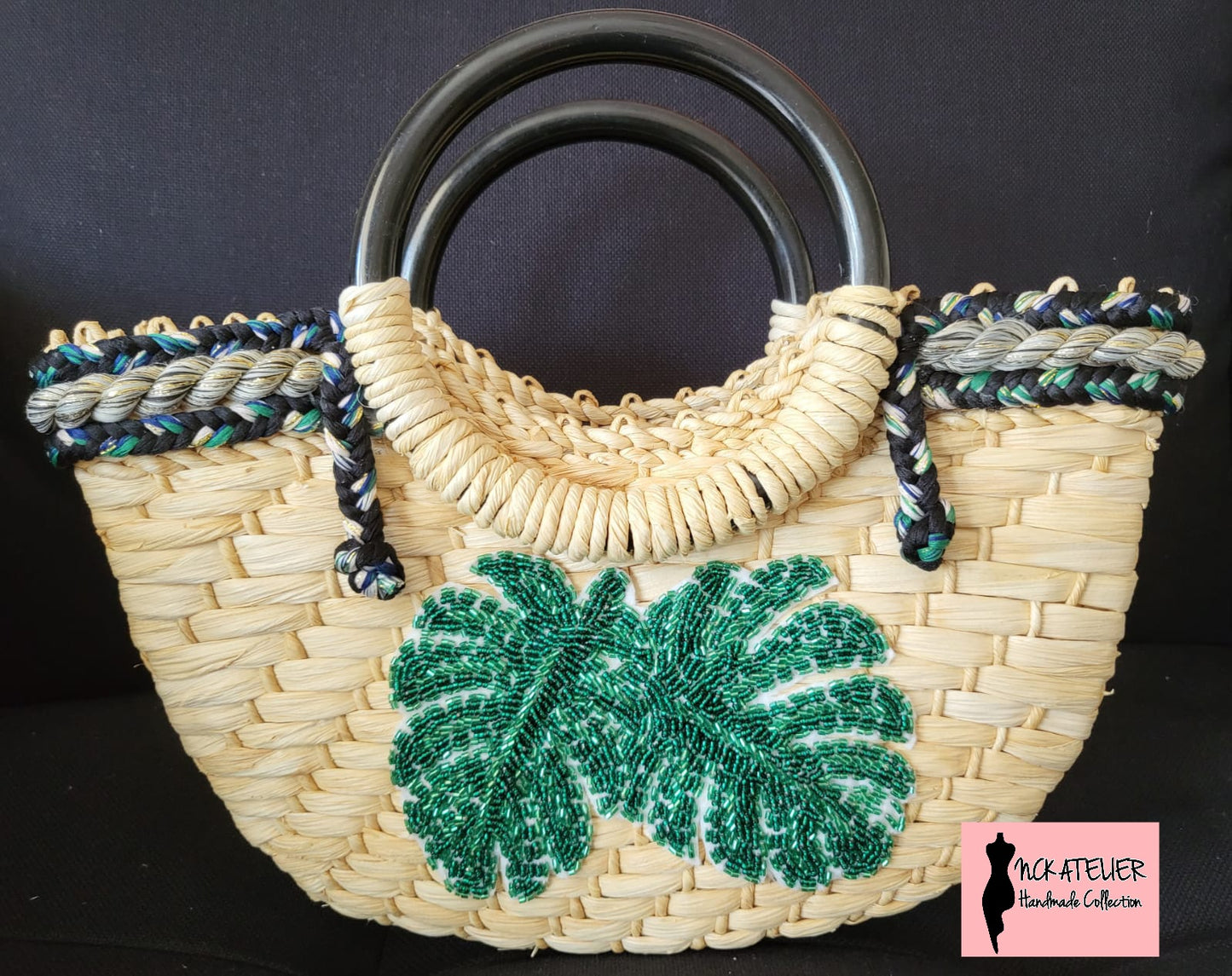 Bolsa de Palha Bordada