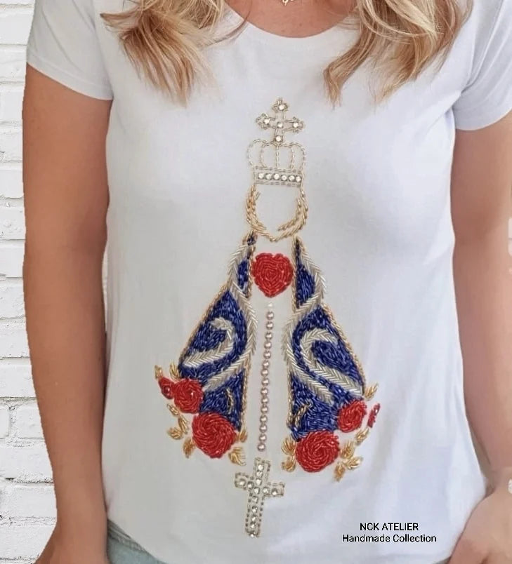 T-shirt Branca Nossa Senhora Aparecida