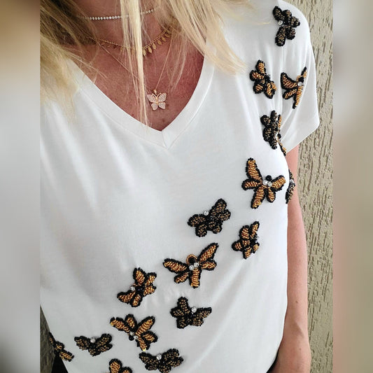 T-shirt Off-White Libélulas