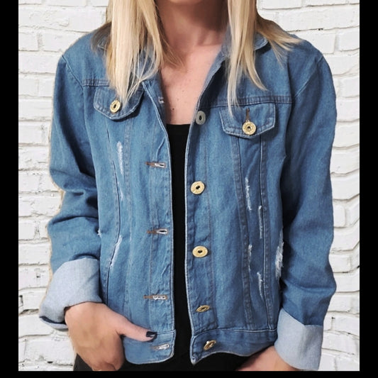 Jaqueta Jeans Olho Grego