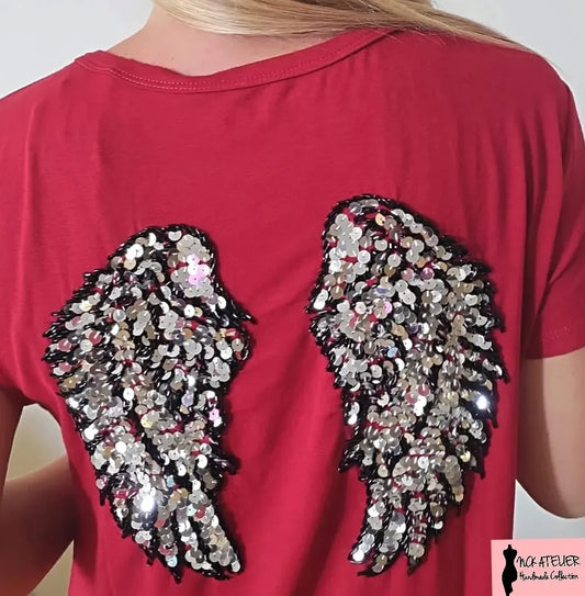 T-shirt Vermelha Asas